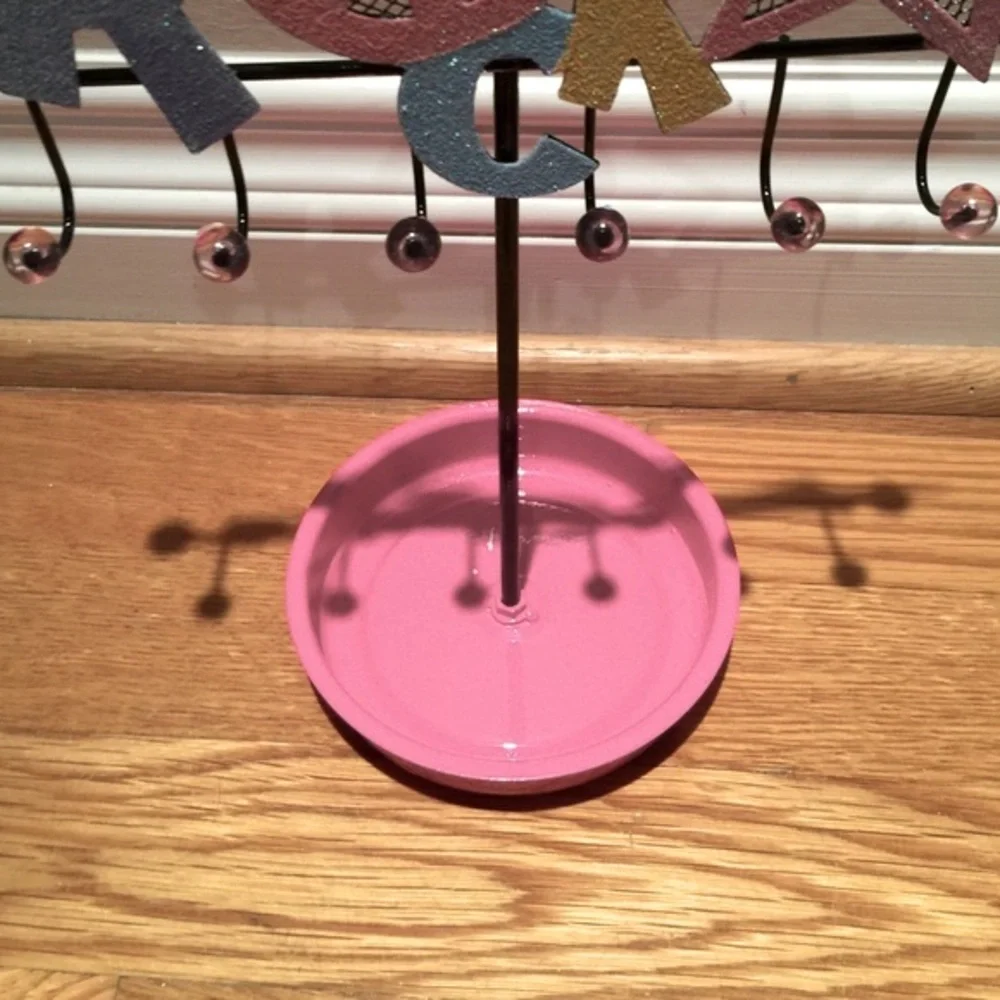 Glittered “ROCK” Jewelry Stand